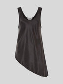 Asymmetrische zwarte top molie