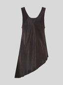 Asymmetrische zwarte top molie