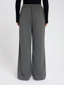 Grijze wide leg pantalon lauren