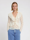Off-white lace top noor
