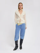 Off-white lace top noor