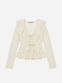 Off-white lace top noor
