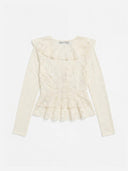 Off-white lace top noor