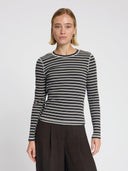 Zwart gestreepte longsleeve timmie