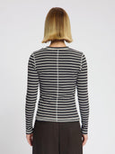 Zwart gestreepte longsleeve timmie