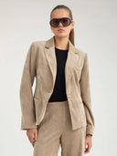 Beige rib blazer nucelise