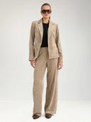 Beige rib blazer nucelise