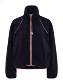Donkerblauw fleece jacket nureece