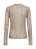 Gestreepte mesh top nusine
