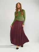 Bordeaux maxi rok nufea