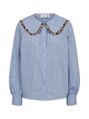 Lichtblauwe blouse numayana