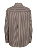 Lichtbruin gestreepte blouse nukacey