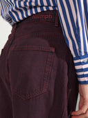 Donkerpaarse barrel jeans nuamsterdam