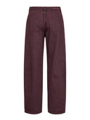 Donkerpaarse barrel jeans nuamsterdam