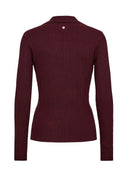 Bordeaux longsleeve polo nusebila