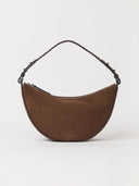 Bruine suede tas leo midi