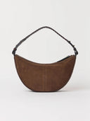 Bruine suede tas leo midi