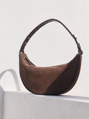 Bruine suede tas leo midi