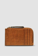 Lola coine purse cognac croco