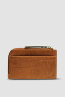 Lola coine purse cognac croco