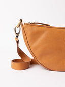 Cognac crossbody tas leo