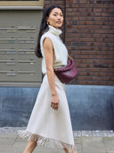 Dark cherry crossbody tas leo
