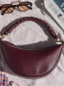 Dark cherry crossbody tas leo