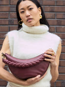 Dark cherry crossbody tas leo