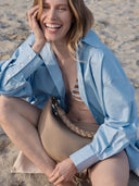Leo soft grain leather sand
