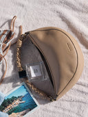 Leo soft grain leather sand
