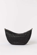 Leo woven soft grain leather black