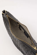 Leo woven soft grain leather black