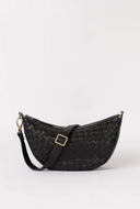 Leo woven soft grain leather black