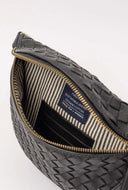 Black ray bum bag woven
