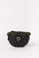 Black ray bum bag woven