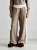 Wide leg ecru joggers