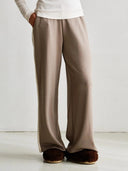 Wide leg ecru joggers