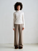 Wide leg ecru joggers