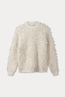 Beige bouclé trui