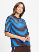 Blauw gestreept t-shirt tyra