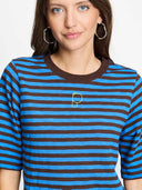Blauw gestreept t-shirt tyra