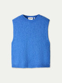 Blauwe wolmix spencer senna