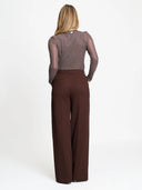 Bruine mesh turtleneck