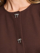 Bruine top met pofmouwen