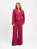 Donkerrode gestreepte blazer rowan
