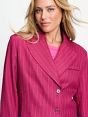 Donkerrode gestreepte blazer rowan
