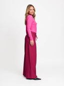 Donkerrode gestreepte pantalon jess