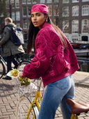 Geborduurd bomberjack ashley
