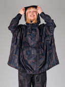 Regenponcho back to black anorak