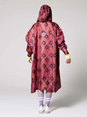 Roze regenponcho ikat
